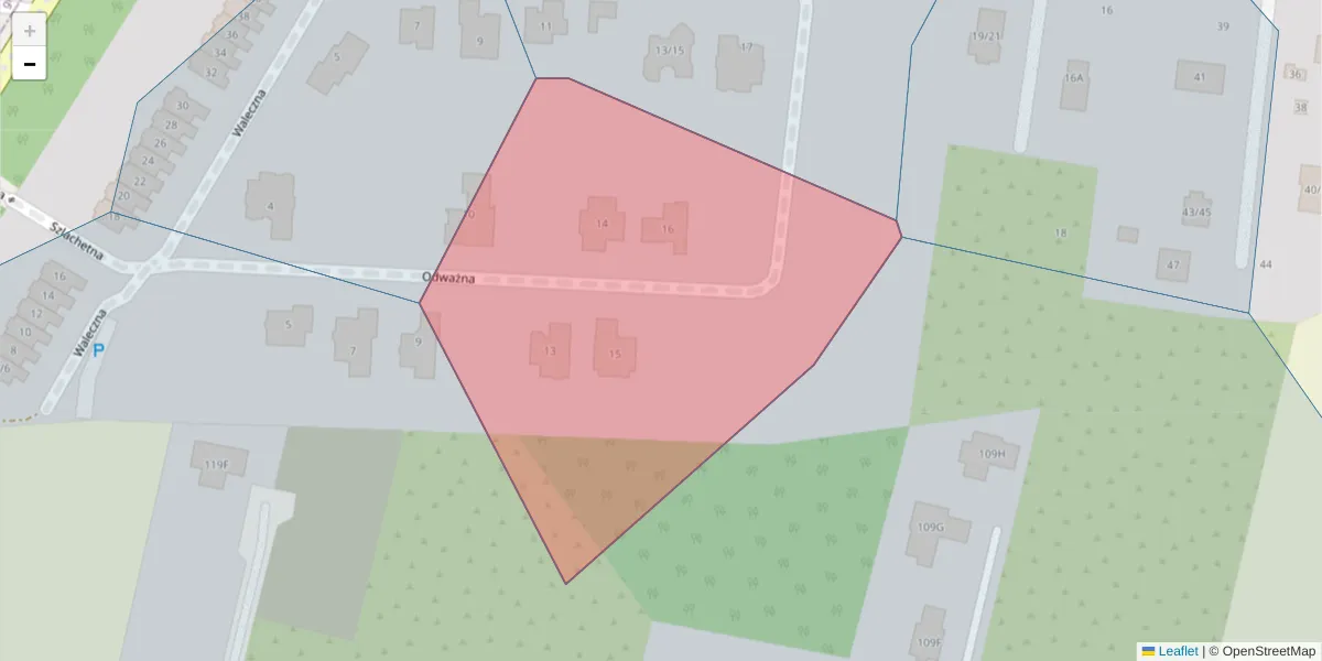 Szczegółowa mapa kodu pocztowego 94-292 z granicami, sąsiednimi kodami pocztowymi i urzędami pocztowymi