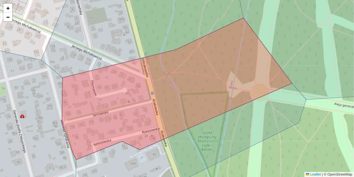 Szczegółowa mapa kodu pocztowego 94-301 z granicami, sąsiednimi kodami pocztowymi i urzędami pocztowymi