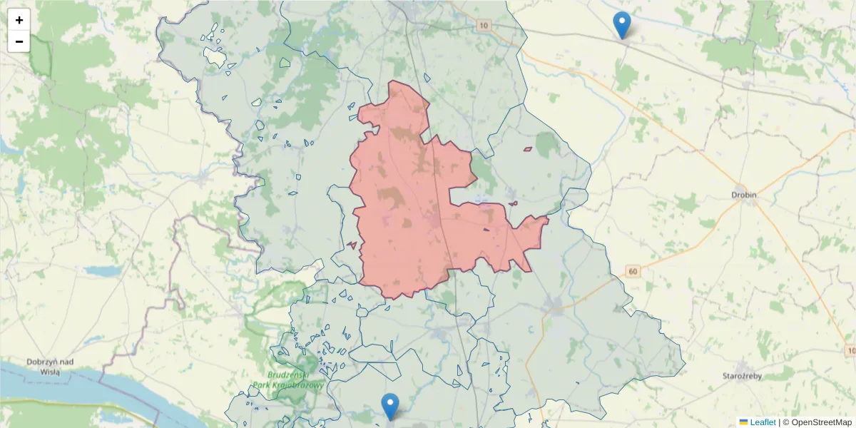 Szczegółowa mapa kodu pocztowego 09-213 z granicami, sąsiednimi kodami pocztowymi i urzędami pocztowymi