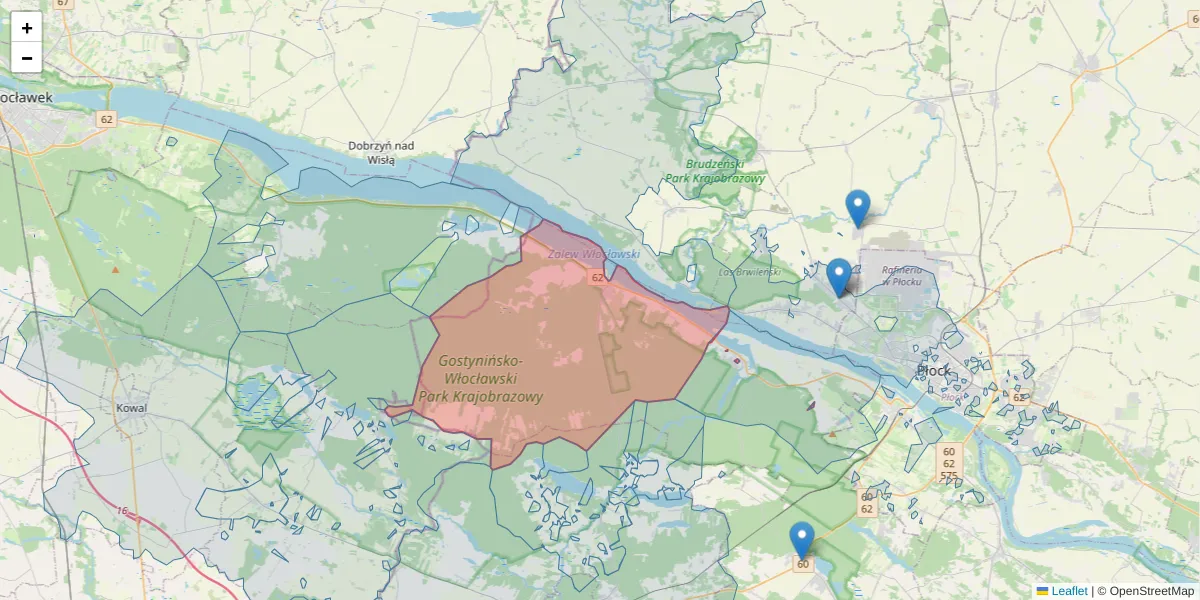 Szczegółowa mapa kodu pocztowego 09-505 z granicami, sąsiednimi kodami pocztowymi i urzędami pocztowymi