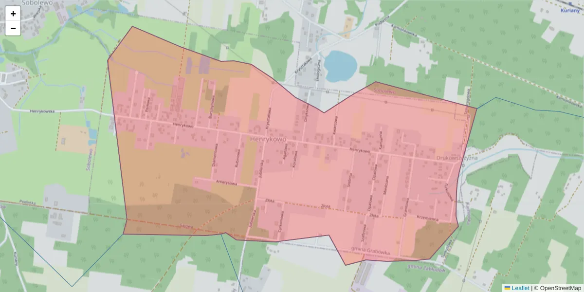 Szczegółowa mapa kodu pocztowego 15-511 z granicami, sąsiednimi kodami pocztowymi i urzędami pocztowymi