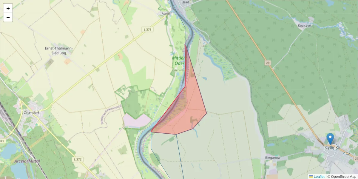 Szczegółowa mapa kodu pocztowego 15295 z granicami, sąsiednimi kodami pocztowymi i urzędami pocztowymi