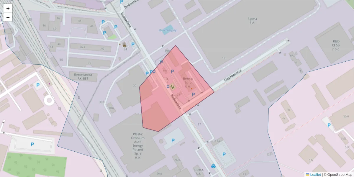Szczegółowa mapa kodu pocztowego 20-479 z granicami, sąsiednimi kodami pocztowymi i urzędami pocztowymi
