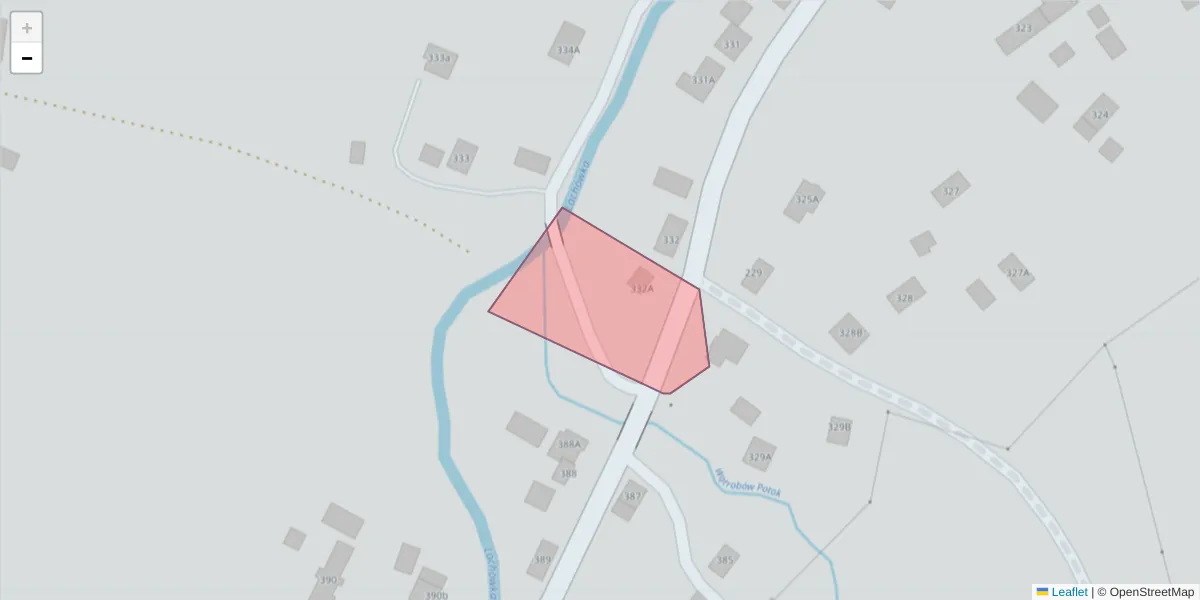 Szczegółowa mapa kodu pocztowego 23-232 z granicami, sąsiednimi kodami pocztowymi i urzędami pocztowymi