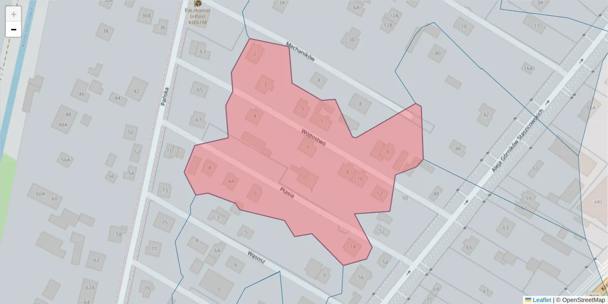 Szczegółowa mapa kodu pocztowego 25-813 z granicami, sąsiednimi kodami pocztowymi i urzędami pocztowymi