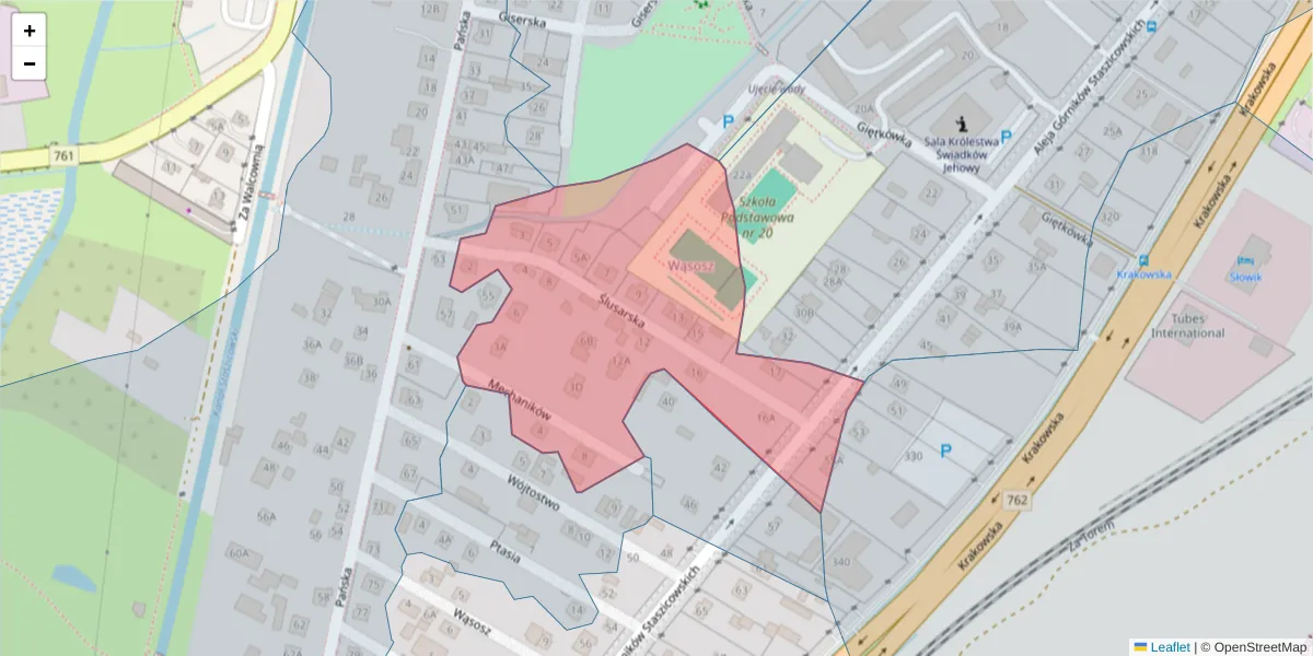 Szczegółowa mapa kodu pocztowego 25-814 z granicami, sąsiednimi kodami pocztowymi i urzędami pocztowymi