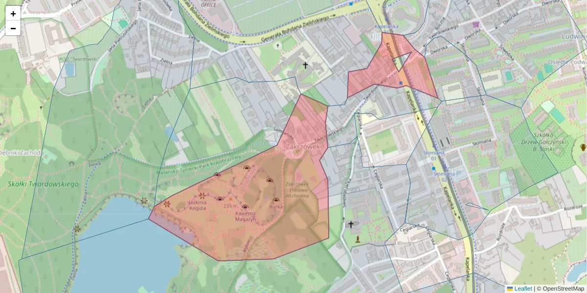 Szczegółowa mapa kodu pocztowego 30-346 z granicami, sąsiednimi kodami pocztowymi i urzędami pocztowymi