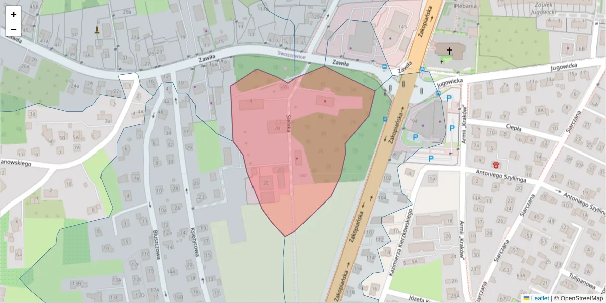 Szczegółowa mapa kodu pocztowego 30-423 z granicami, sąsiednimi kodami pocztowymi i urzędami pocztowymi