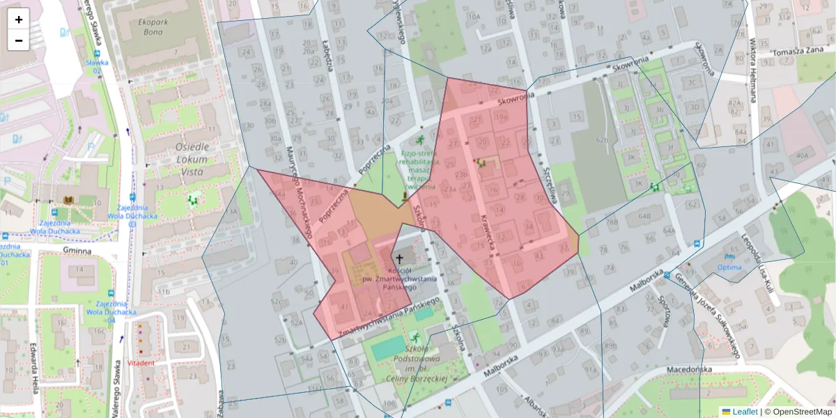 Szczegółowa mapa kodu pocztowego 30-649 z granicami, sąsiednimi kodami pocztowymi i urzędami pocztowymi
