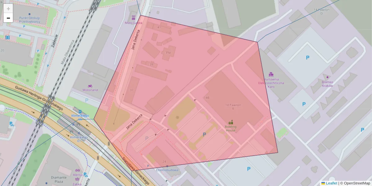 Szczegółowa mapa kodu pocztowego 30-706 z granicami, sąsiednimi kodami pocztowymi i urzędami pocztowymi