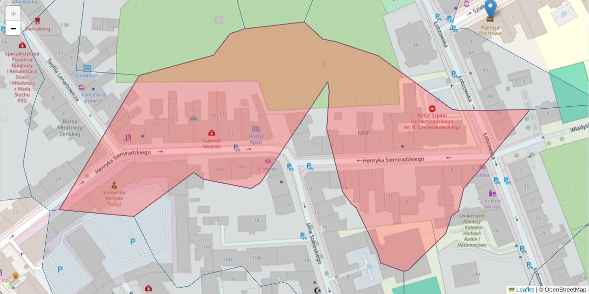 Szczegółowa mapa kodu pocztowego 31-137 z granicami, sąsiednimi kodami pocztowymi i urzędami pocztowymi