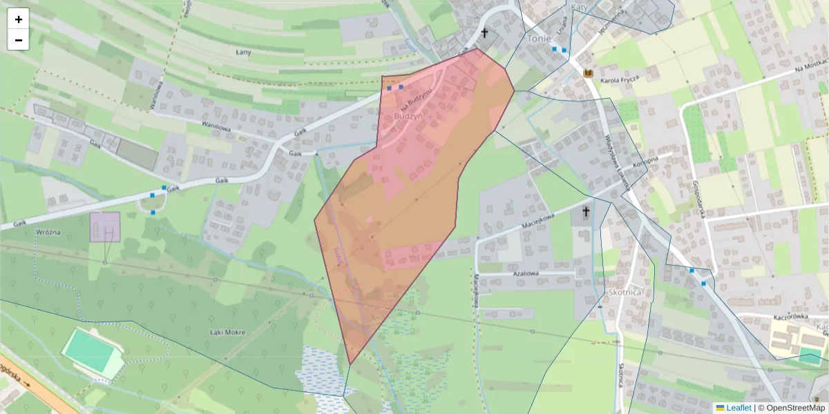 Szczegółowa mapa kodu pocztowego 31-337 z granicami, sąsiednimi kodami pocztowymi i urzędami pocztowymi
