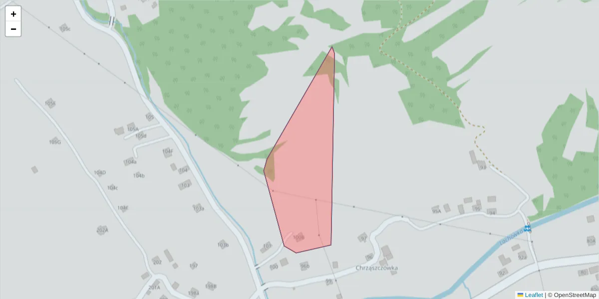 Szczegółowa mapa kodu pocztowego 32-232 z granicami, sąsiednimi kodami pocztowymi i urzędami pocztowymi