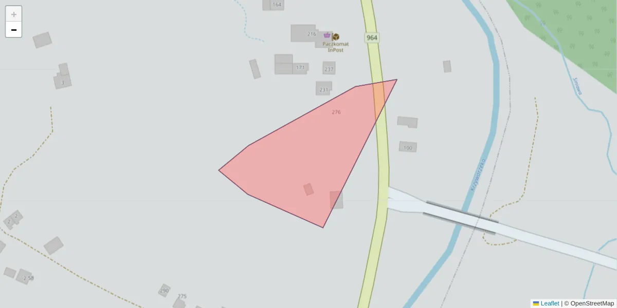 Szczegółowa mapa kodu pocztowego 32-515 z granicami, sąsiednimi kodami pocztowymi i urzędami pocztowymi