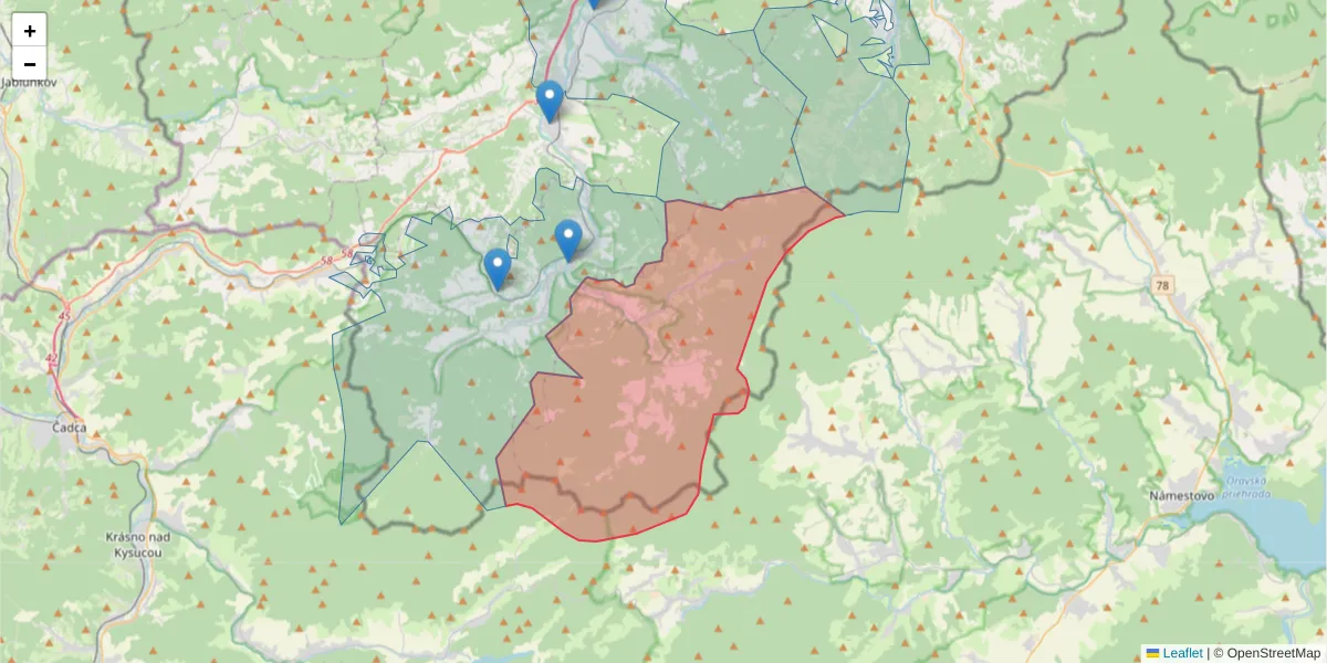 Szczegółowa mapa kodu pocztowego 34-371 z granicami, sąsiednimi kodami pocztowymi i urzędami pocztowymi