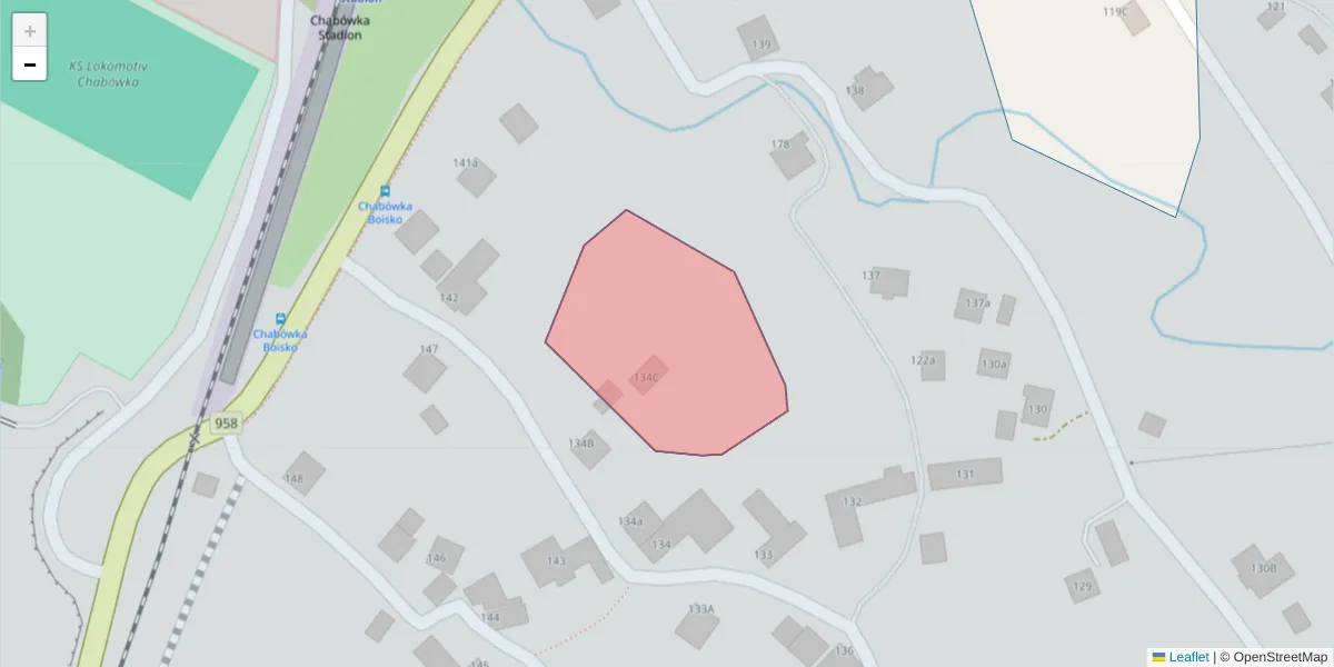 Szczegółowa mapa kodu pocztowego 34-420 z granicami, sąsiednimi kodami pocztowymi i urzędami pocztowymi