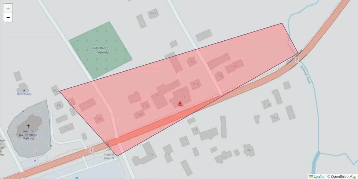 Szczegółowa mapa kodu pocztowego 34-422 z granicami, sąsiednimi kodami pocztowymi i urzędami pocztowymi