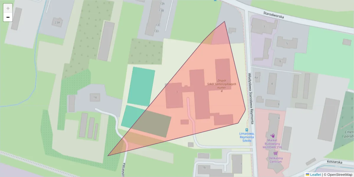 Szczegółowa mapa kodu pocztowego 34-651 z granicami, sąsiednimi kodami pocztowymi i urzędami pocztowymi