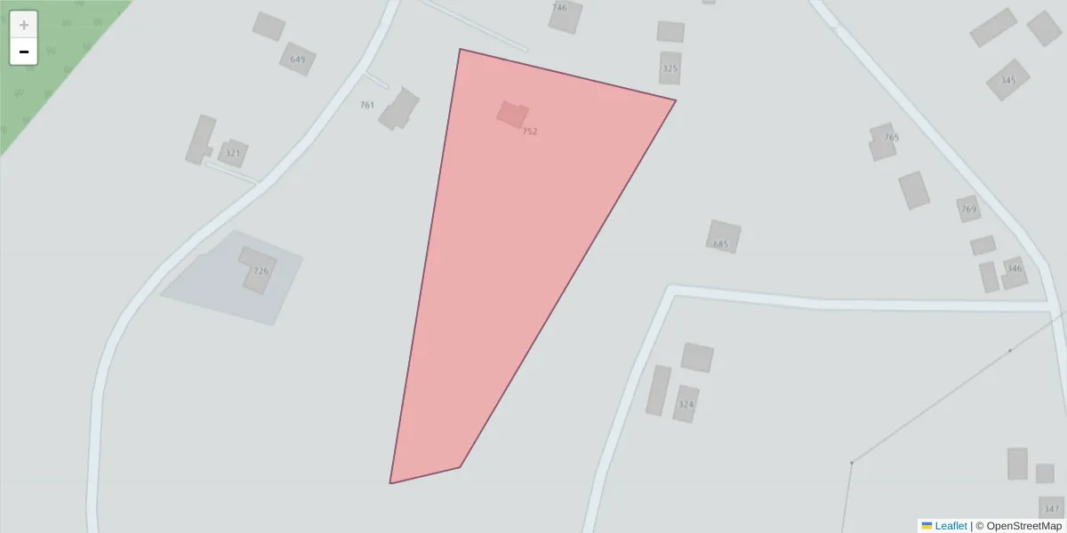 Szczegółowa mapa kodu pocztowego 38-302 z granicami, sąsiednimi kodami pocztowymi i urzędami pocztowymi