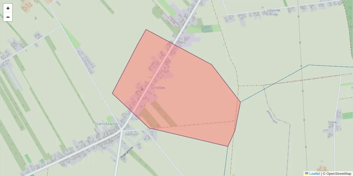 Szczegółowa mapa kodu pocztowego 42-166 z granicami, sąsiednimi kodami pocztowymi i urzędami pocztowymi