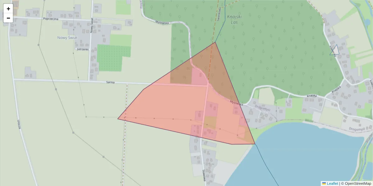 Szczegółowa mapa kodu pocztowego 43-526 z granicami, sąsiednimi kodami pocztowymi i urzędami pocztowymi