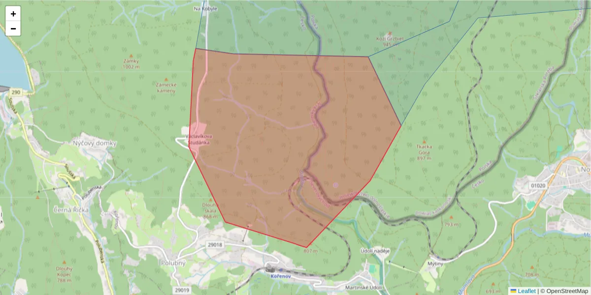 Szczegółowa mapa kodu pocztowego 46849 z granicami, sąsiednimi kodami pocztowymi i urzędami pocztowymi