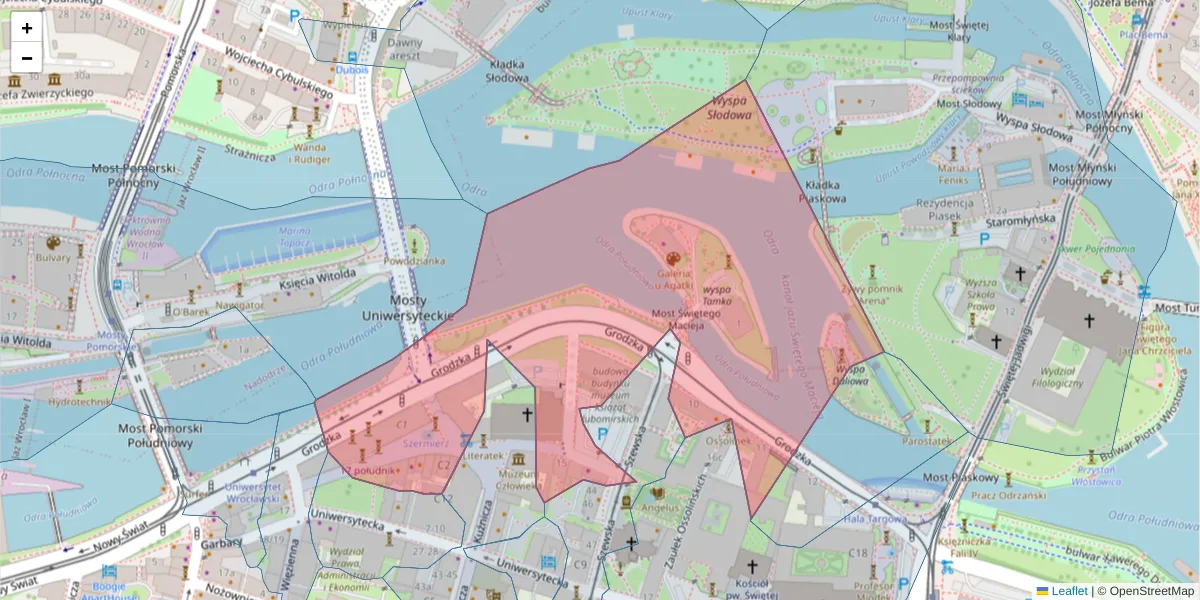 Szczegółowa mapa kodu pocztowego 50-137 z granicami, sąsiednimi kodami pocztowymi i urzędami pocztowymi