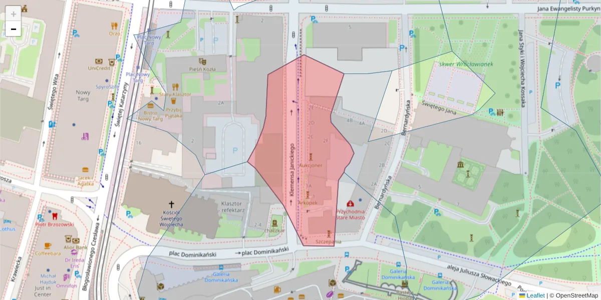 Szczegółowa mapa kodu pocztowego 50-157 z granicami, sąsiednimi kodami pocztowymi i urzędami pocztowymi