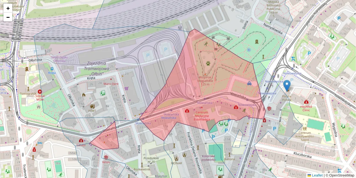 Szczegółowa mapa kodu pocztowego 50-234 z granicami, sąsiednimi kodami pocztowymi i urzędami pocztowymi