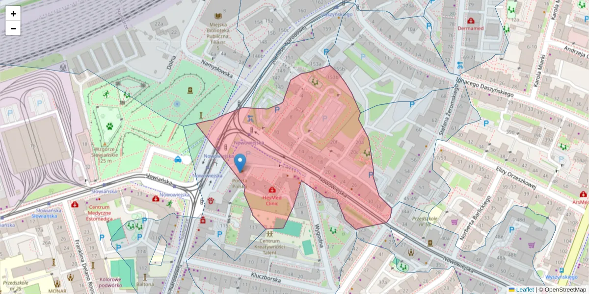 Szczegółowa mapa kodu pocztowego 50-314 z granicami, sąsiednimi kodami pocztowymi i urzędami pocztowymi