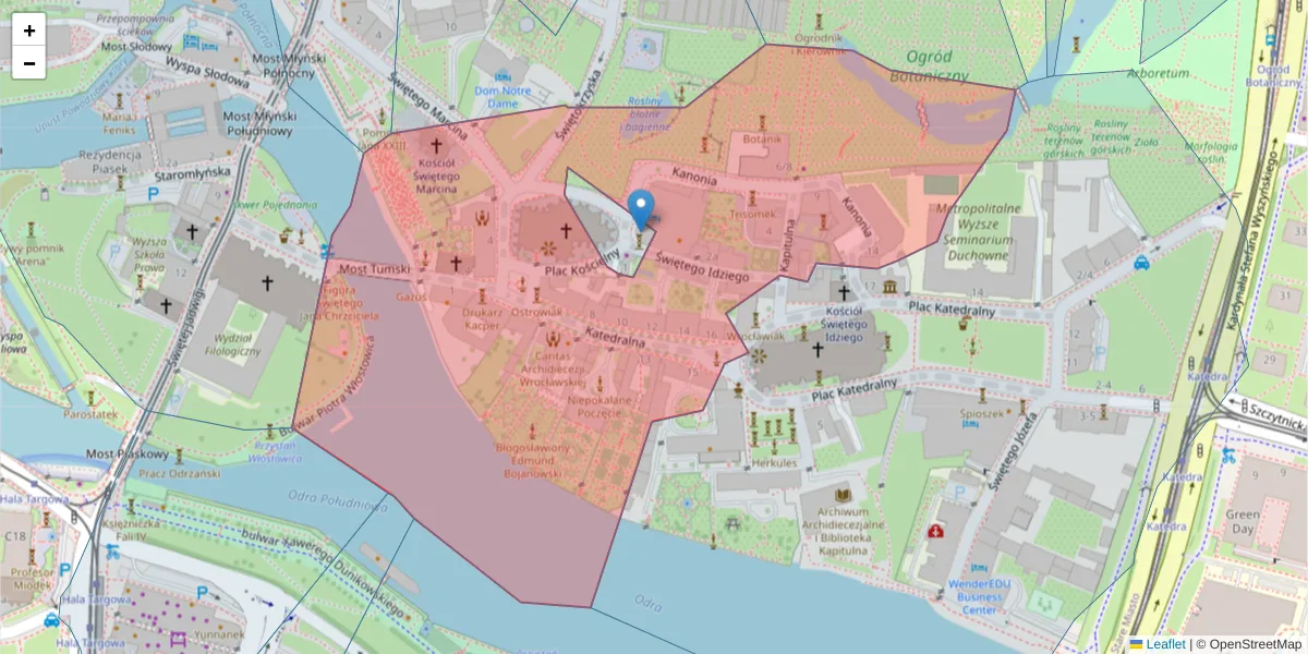 Szczegółowa mapa kodu pocztowego 50-328 z granicami, sąsiednimi kodami pocztowymi i urzędami pocztowymi