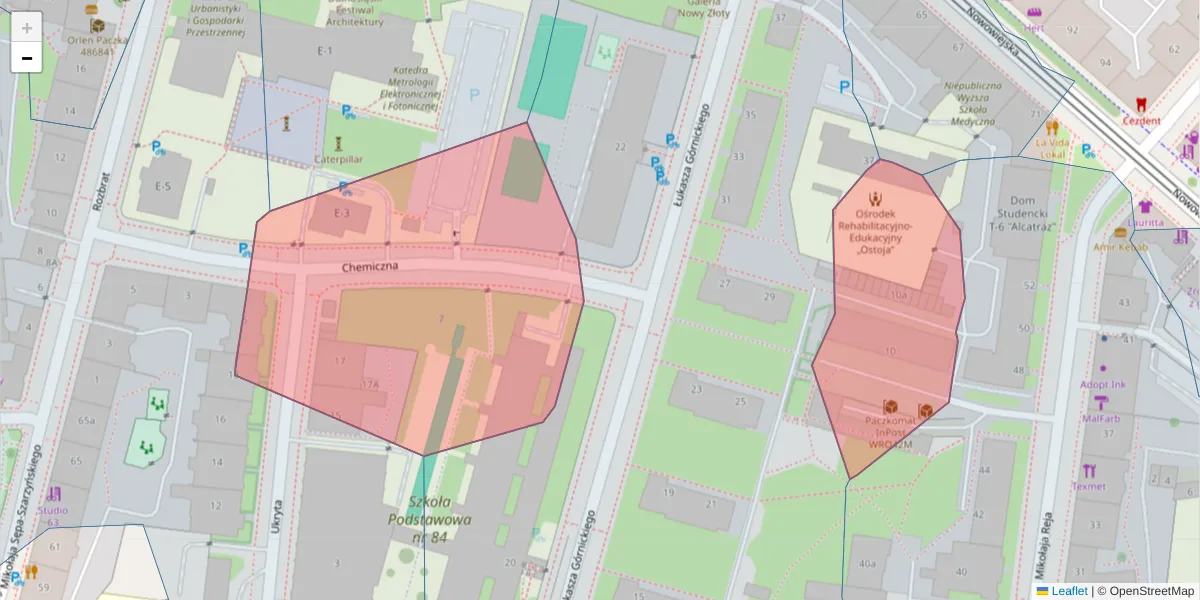 Szczegółowa mapa kodu pocztowego 50-336 z granicami, sąsiednimi kodami pocztowymi i urzędami pocztowymi