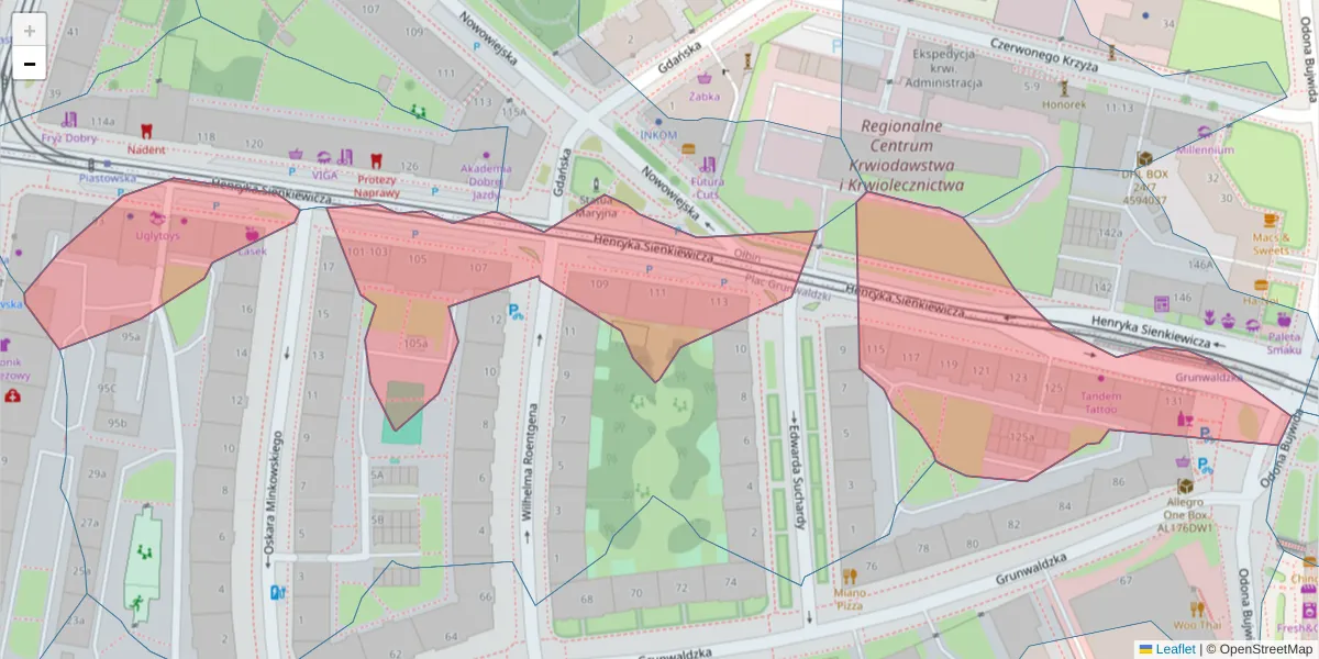 Szczegółowa mapa kodu pocztowego 50-346 z granicami, sąsiednimi kodami pocztowymi i urzędami pocztowymi