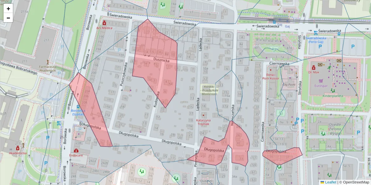 Szczegółowa mapa kodu pocztowego 50-560 z granicami, sąsiednimi kodami pocztowymi i urzędami pocztowymi