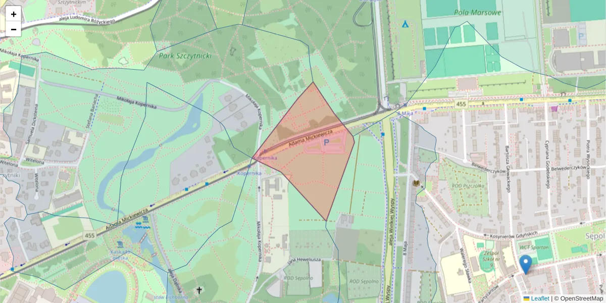Szczegółowa mapa kodu pocztowego 51-620 z granicami, sąsiednimi kodami pocztowymi i urzędami pocztowymi