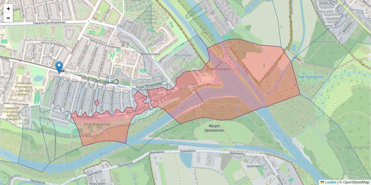 Szczegółowa mapa kodu pocztowego 51-640 z granicami, sąsiednimi kodami pocztowymi i urzędami pocztowymi