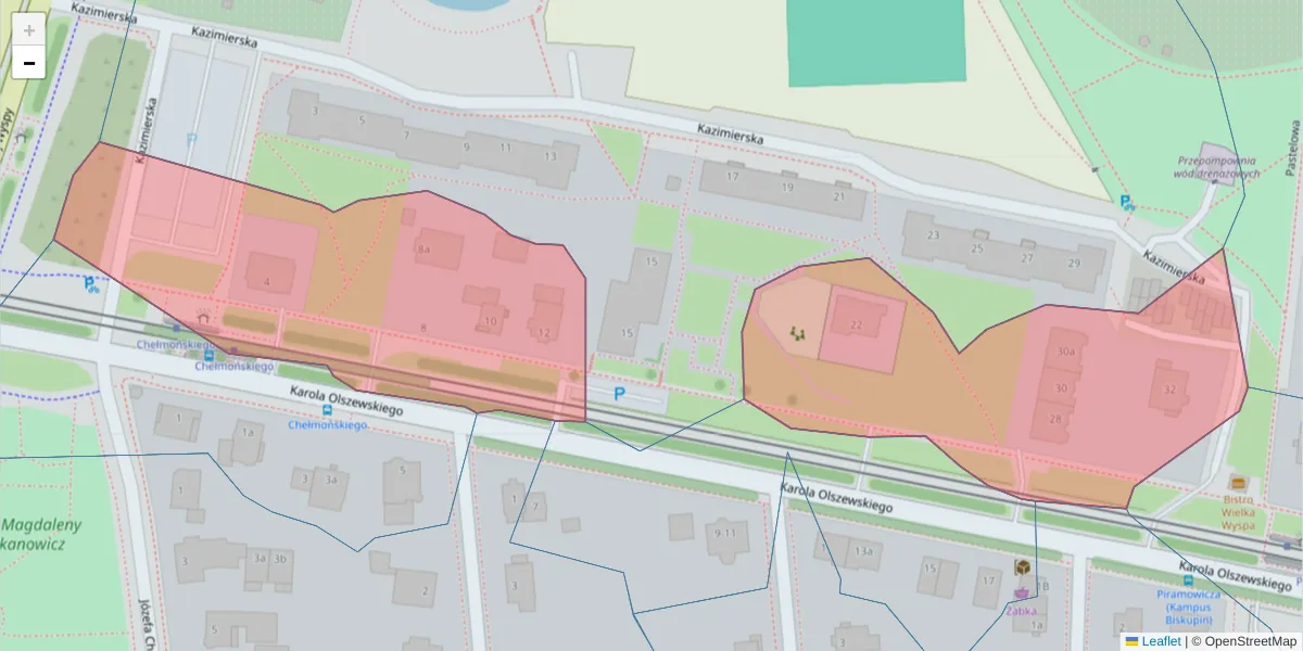 Szczegółowa mapa kodu pocztowego 51-643 z granicami, sąsiednimi kodami pocztowymi i urzędami pocztowymi