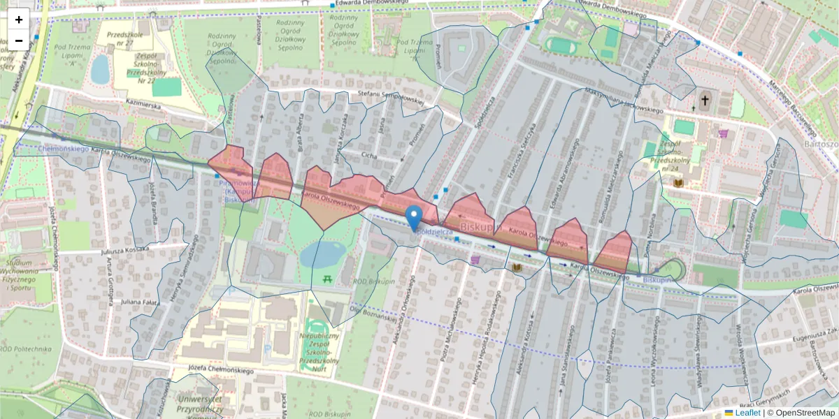 Szczegółowa mapa kodu pocztowego 51-646 z granicami, sąsiednimi kodami pocztowymi i urzędami pocztowymi