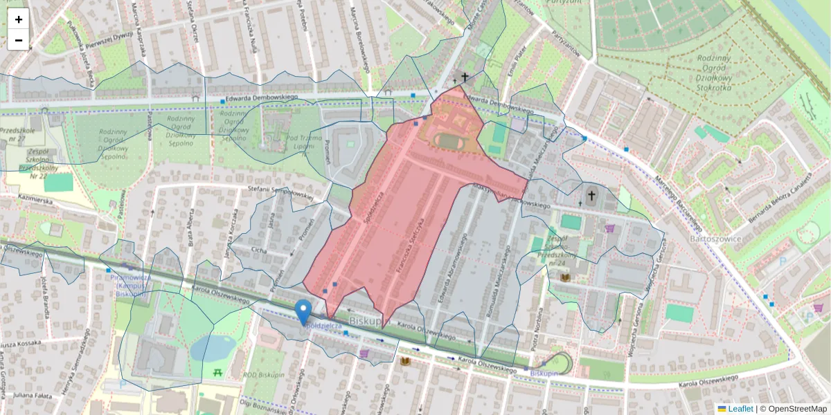 Szczegółowa mapa kodu pocztowego 51-662 z granicami, sąsiednimi kodami pocztowymi i urzędami pocztowymi