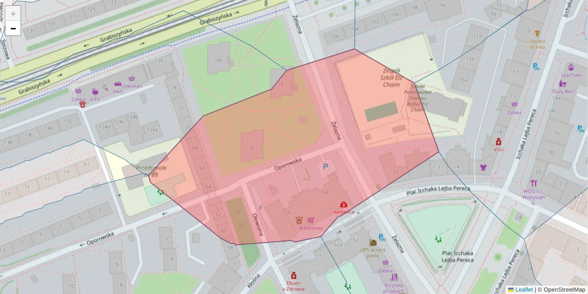 Szczegółowa mapa kodu pocztowego 53-429 z granicami, sąsiednimi kodami pocztowymi i urzędami pocztowymi