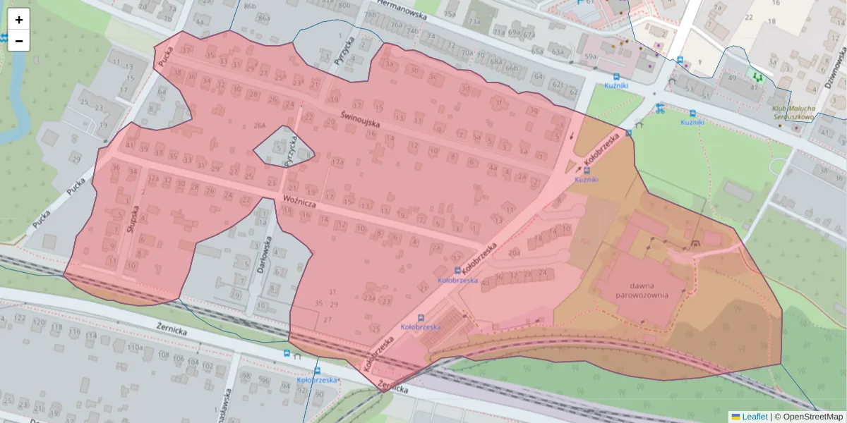Szczegółowa mapa kodu pocztowego 54-313 z granicami, sąsiednimi kodami pocztowymi i urzędami pocztowymi