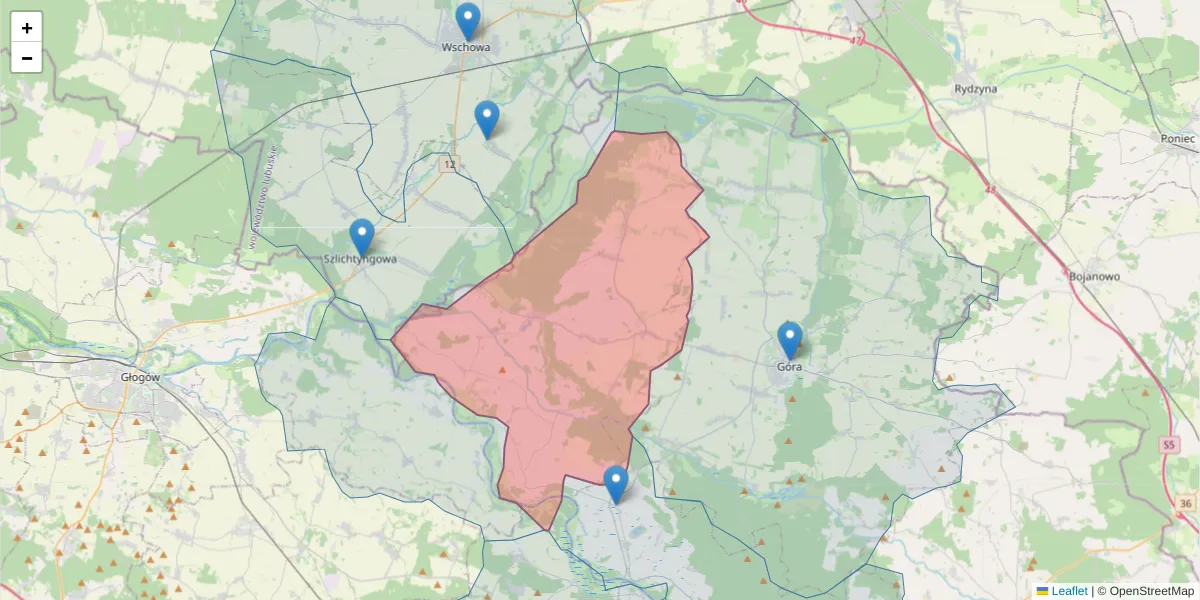 Szczegółowa mapa kodu pocztowego 56-215 z granicami, sąsiednimi kodami pocztowymi i urzędami pocztowymi