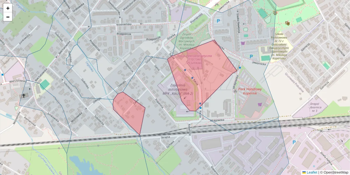 Szczegółowa mapa kodu pocztowego 60-106 z granicami, sąsiednimi kodami pocztowymi i urzędami pocztowymi