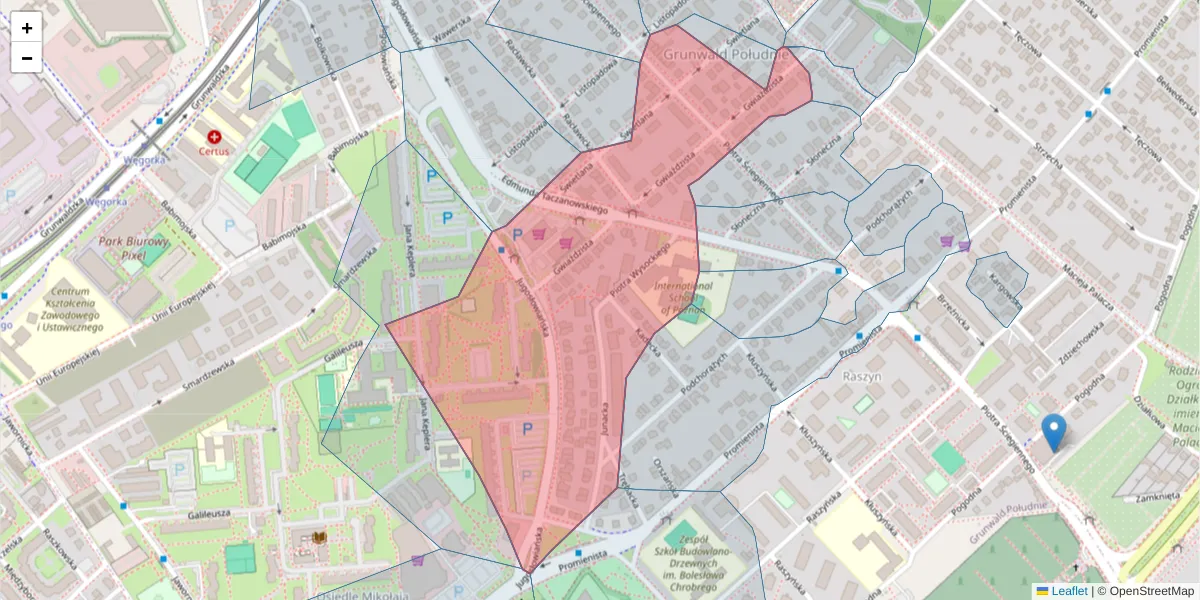 Szczegółowa mapa kodu pocztowego 60-149 z granicami, sąsiednimi kodami pocztowymi i urzędami pocztowymi