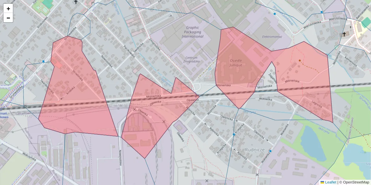 Szczegółowa mapa kodu pocztowego 60-169 z granicami, sąsiednimi kodami pocztowymi i urzędami pocztowymi