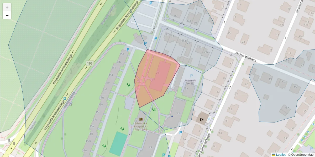 Szczegółowa mapa kodu pocztowego 60-268 z granicami, sąsiednimi kodami pocztowymi i urzędami pocztowymi