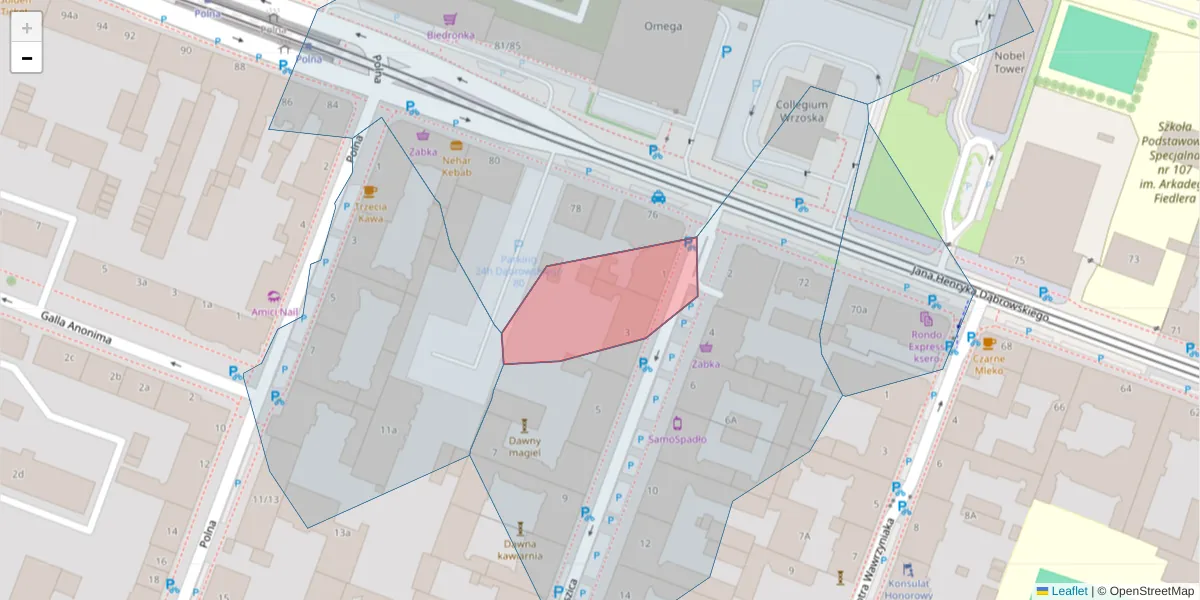 Szczegółowa mapa kodu pocztowego 60-528 z granicami, sąsiednimi kodami pocztowymi i urzędami pocztowymi