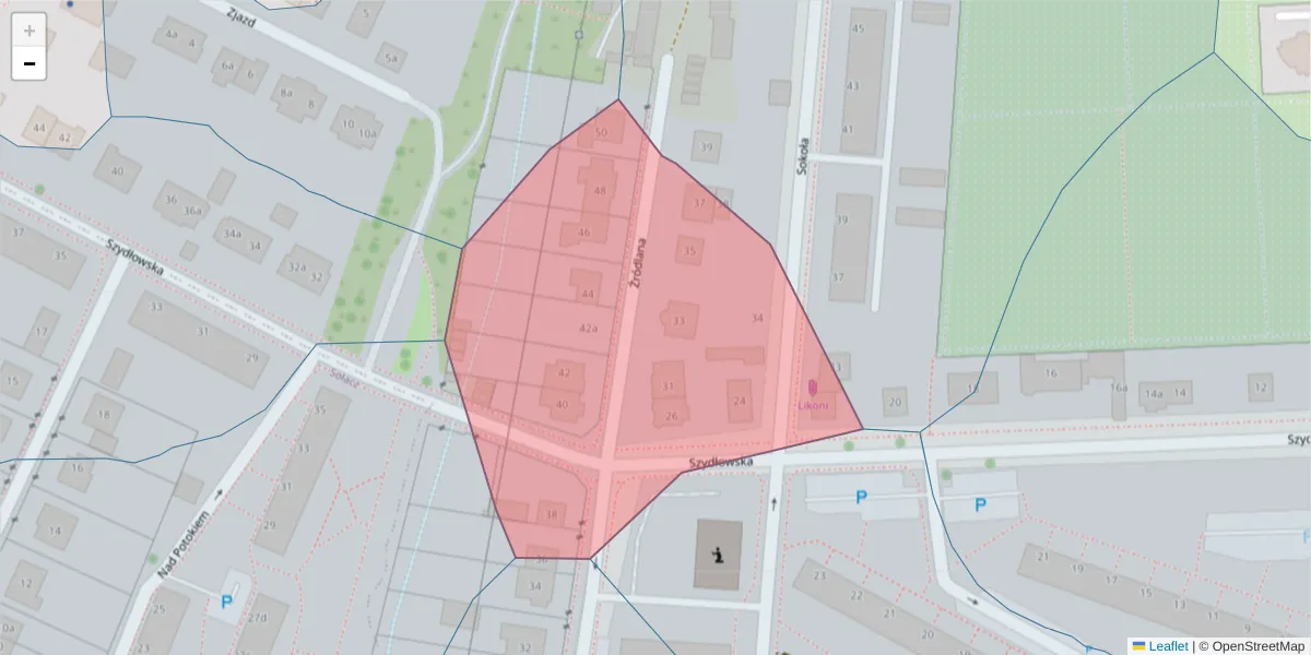 Szczegółowa mapa kodu pocztowego 60-643 z granicami, sąsiednimi kodami pocztowymi i urzędami pocztowymi