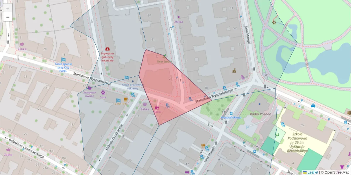 Szczegółowa mapa kodu pocztowego 60-756 z granicami, sąsiednimi kodami pocztowymi i urzędami pocztowymi