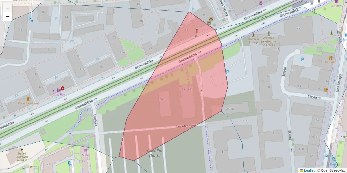 Szczegółowa mapa kodu pocztowego 60-785 z granicami, sąsiednimi kodami pocztowymi i urzędami pocztowymi